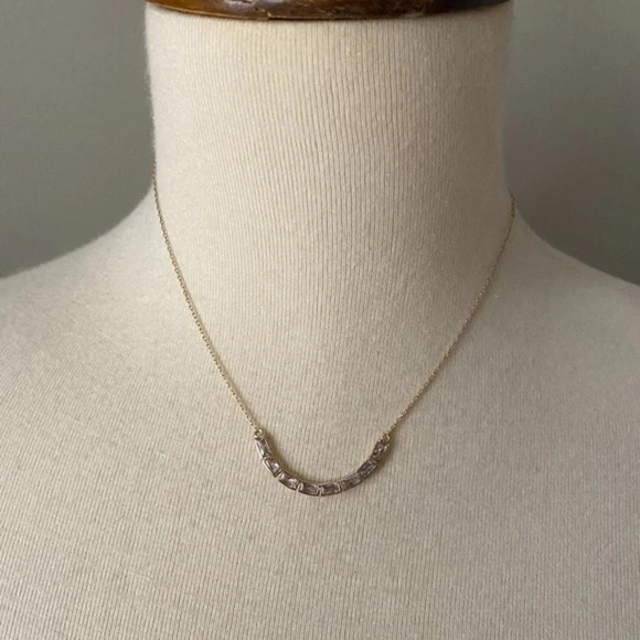 Anthropologie Dainty Arc Gold  Necklace - Picture 3 of 5